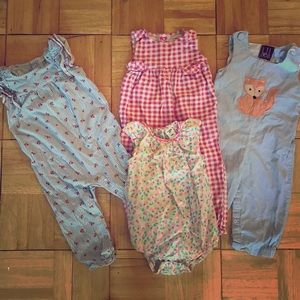 Summer lot of 18mo rompers, Carter’s, Oshkosh, etc